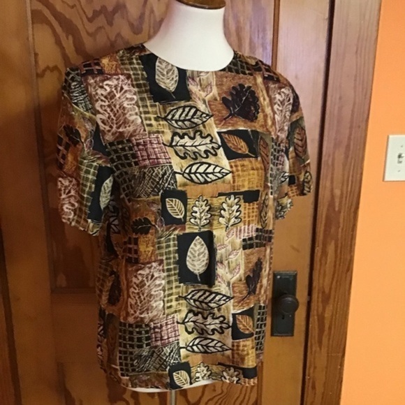 Vintage 90s leaves top - Picture 5 of 7